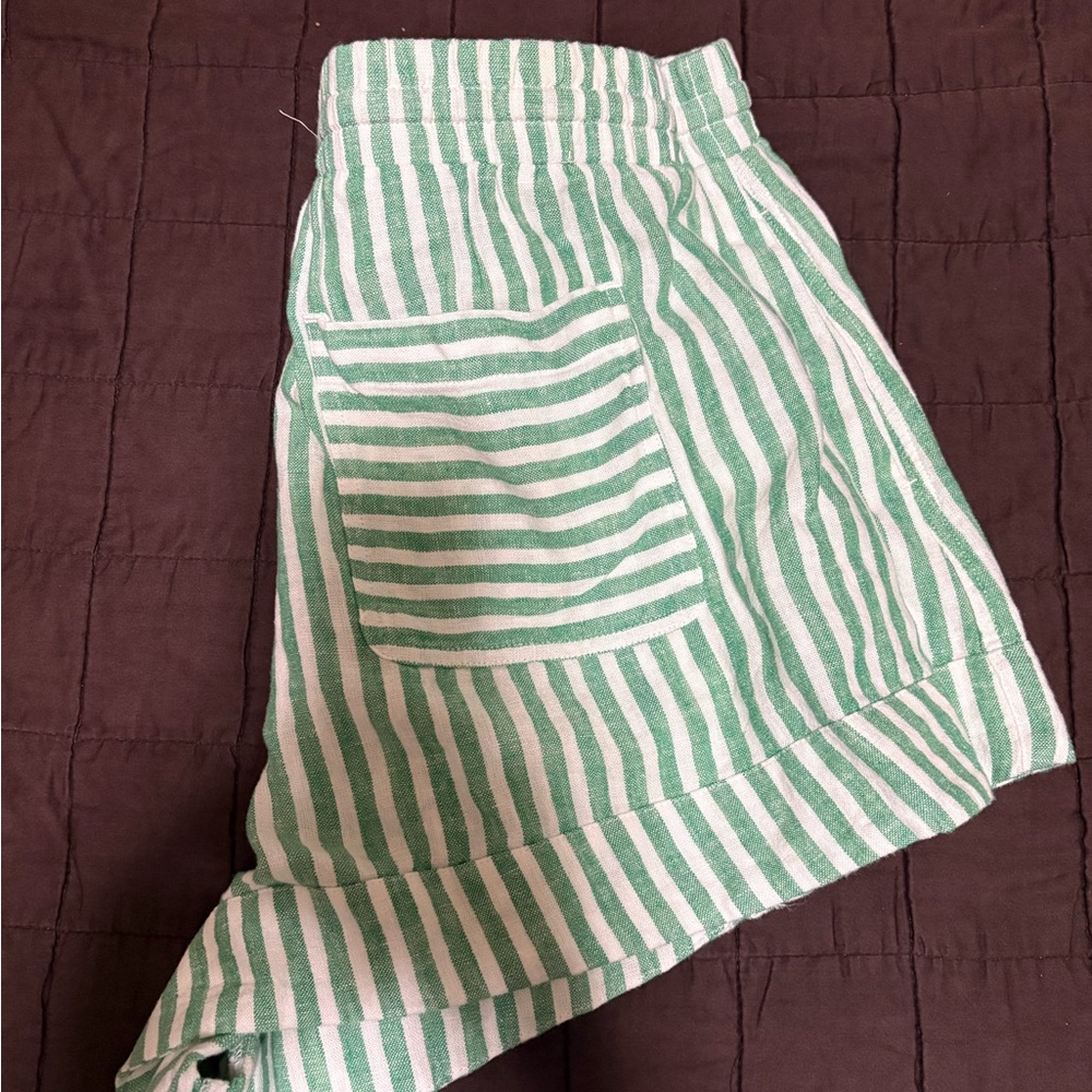 Universal Thread Green and White Striped Relaxed-Fit Shirt - Picture 4 of 4